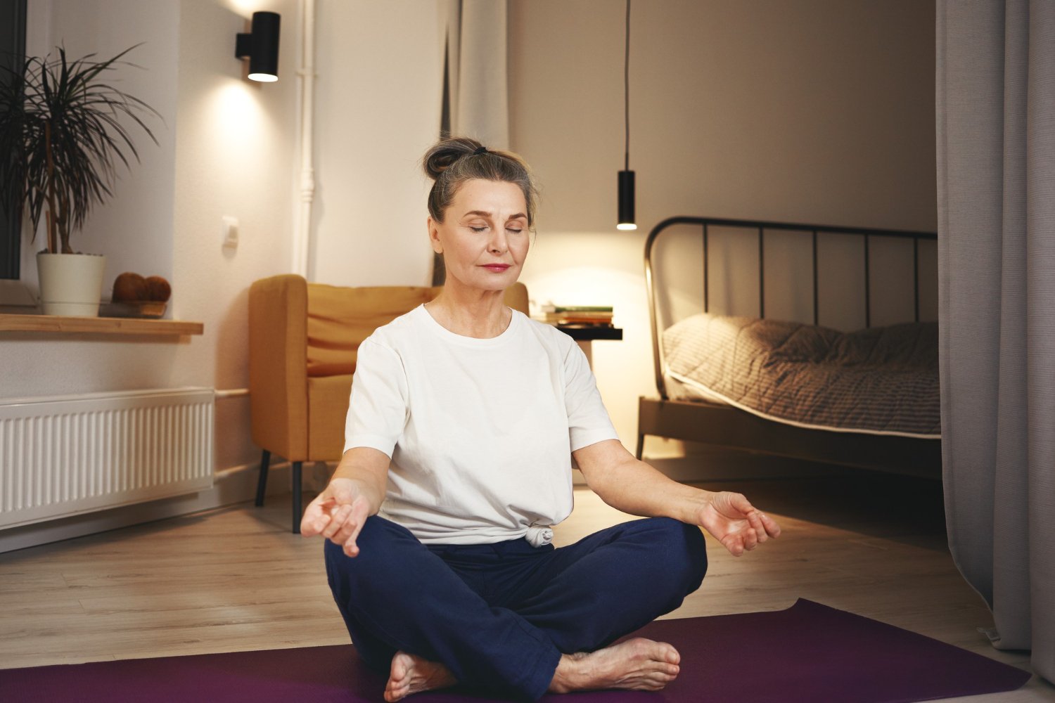 person meditating peace emotional regulation wellness